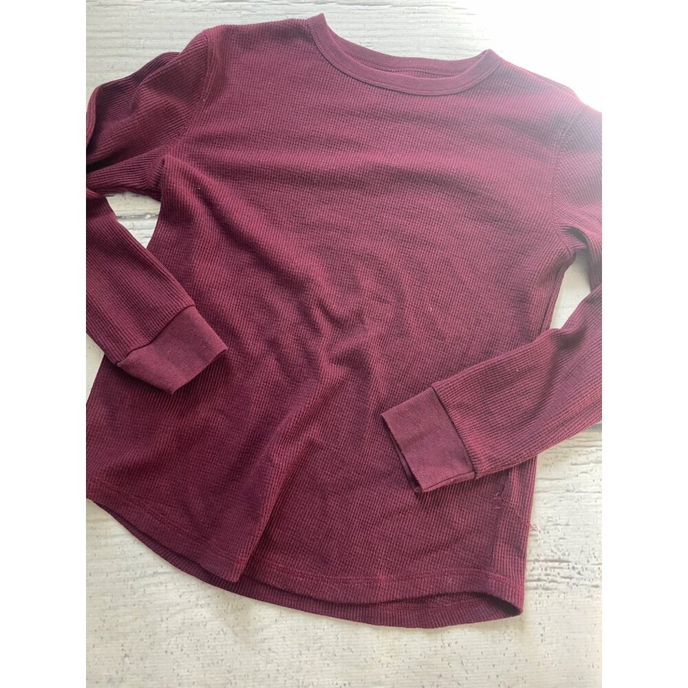 Burgundy old navy waffle shirt